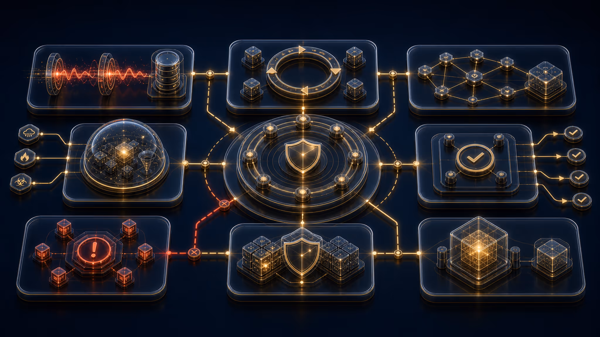 Fähigkeitskarten-Infografik für Cyber-Resilienztests