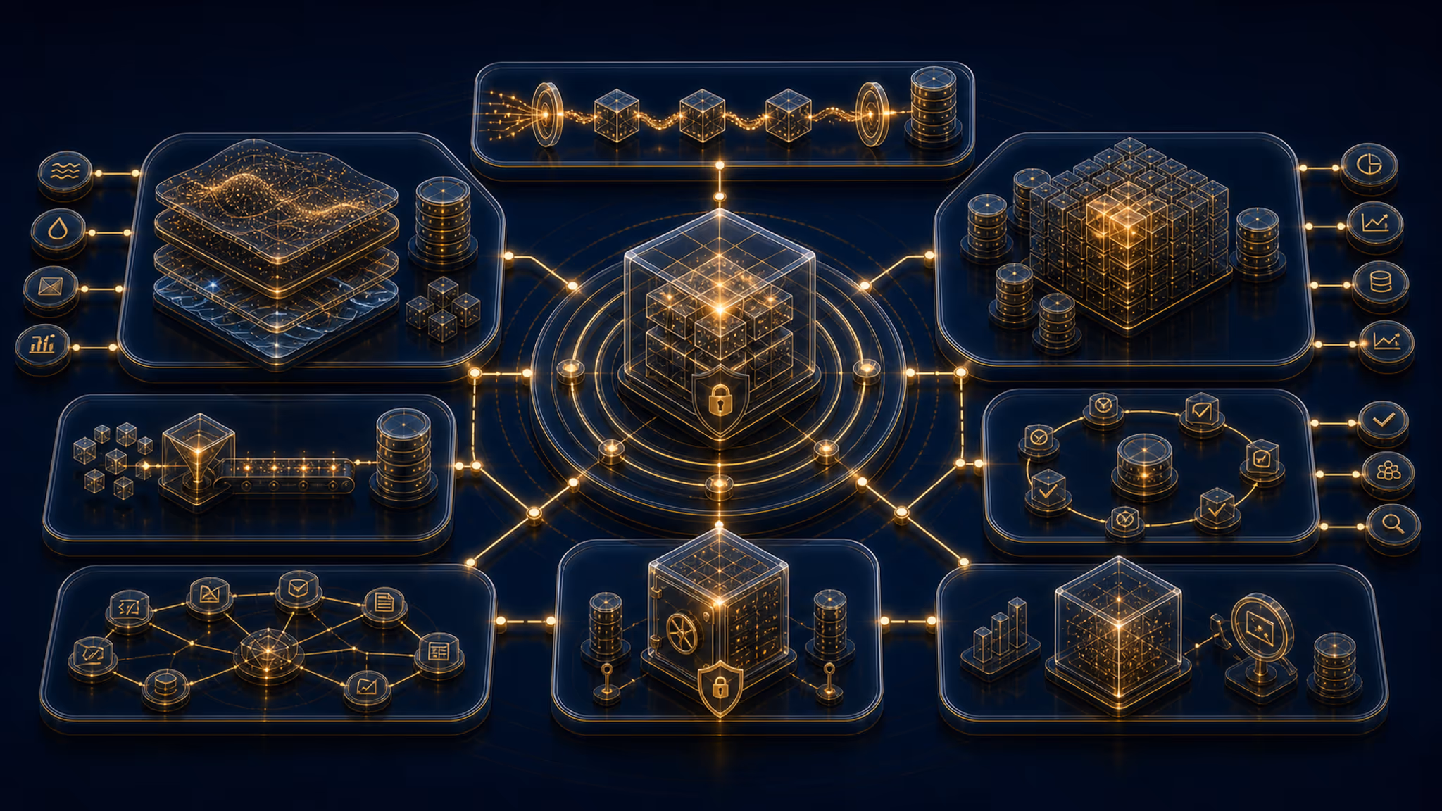 Capability card infographic for Modern Data Platforms & BI