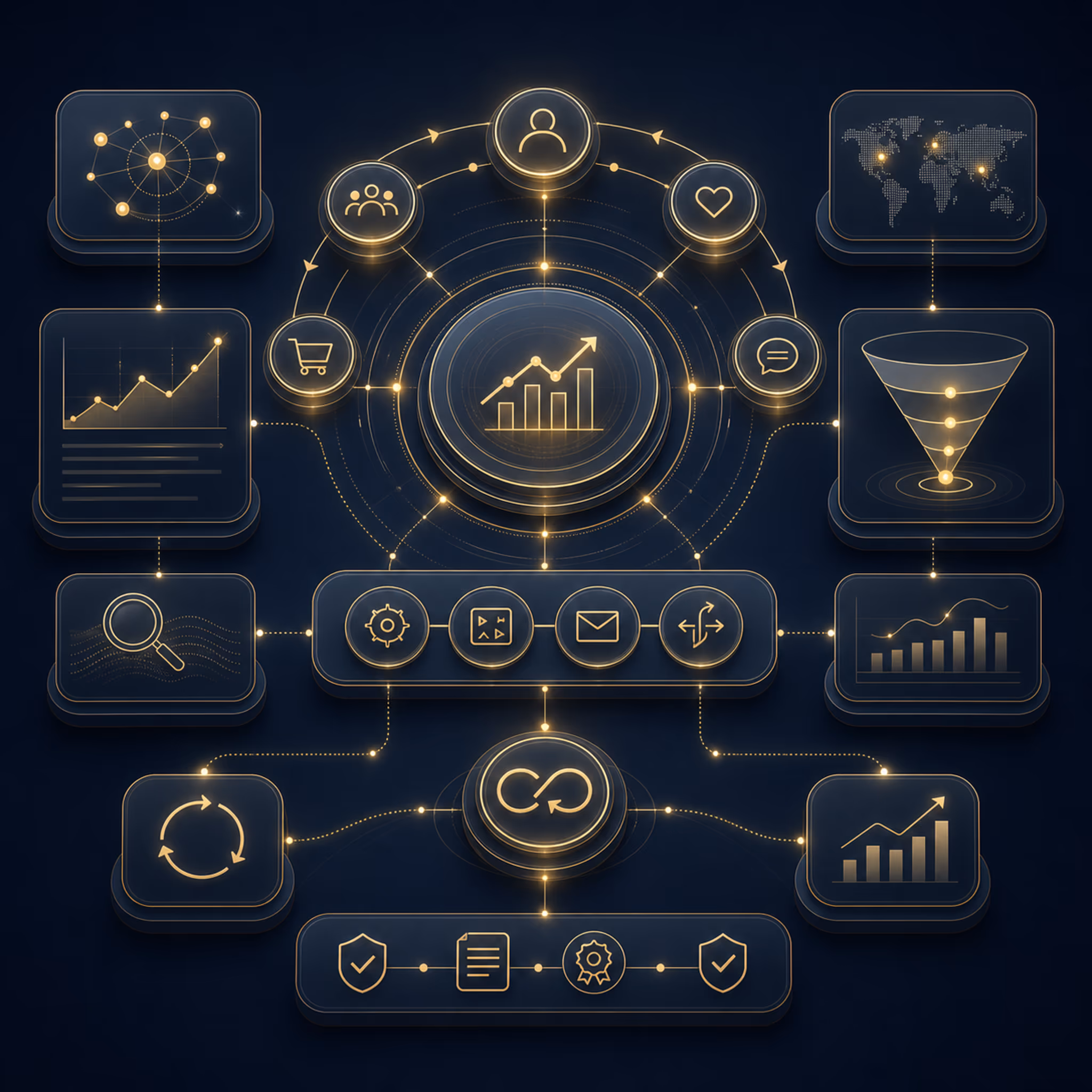 Data-Driven Digital Marketing service area infographic