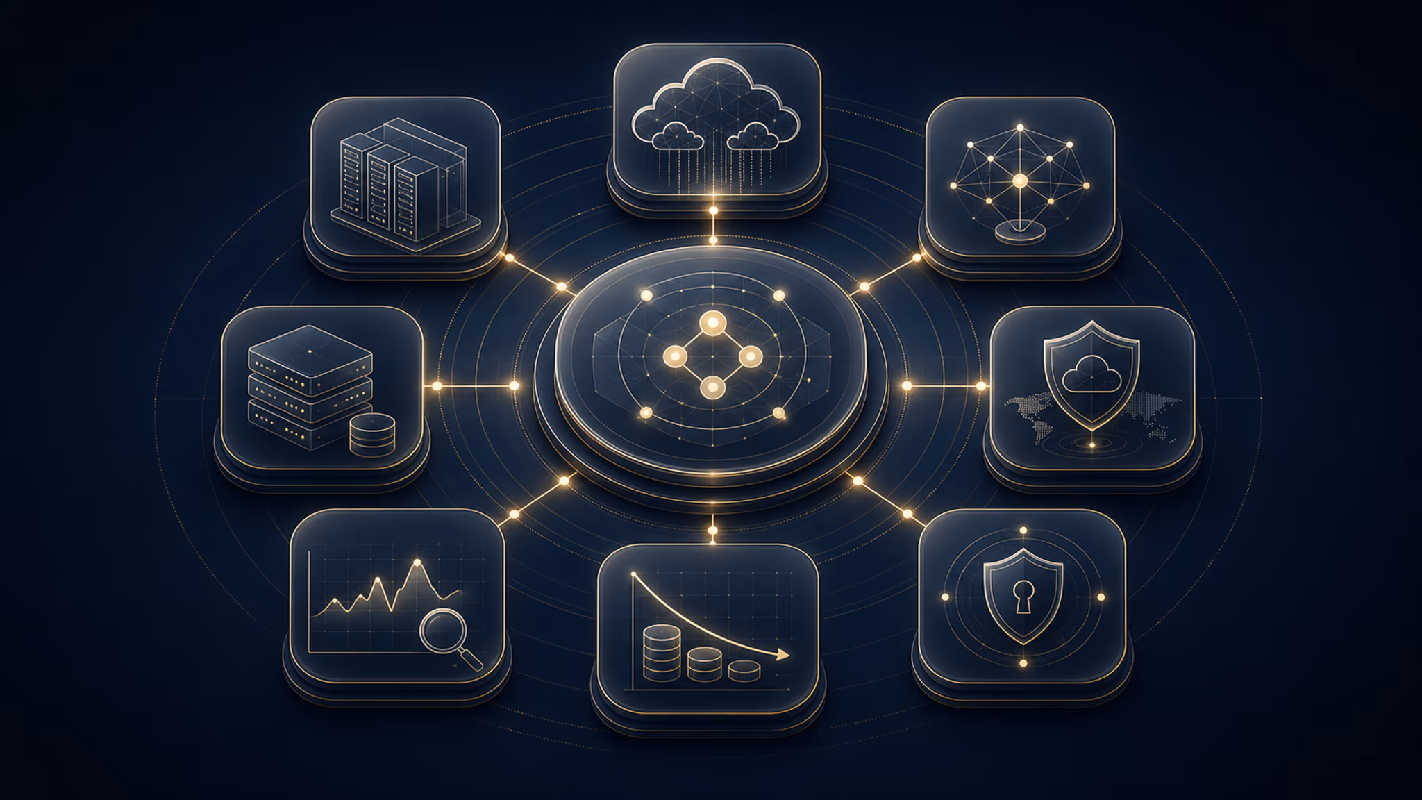 Capability map infographic for the Modern Infrastructure & Cloud Solutions service family